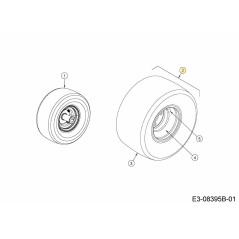 WHEEL COMPL. 20X8-8 634-07264637 ORIGINAL MTD | Newgardenstore.eu