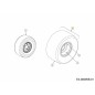 RUOTA COMPLETA 20X8-8 634-07264637 ORIGINALE MTD RUOTA COMPLETA 20X8-8 634-07264637 ORIGINALE MTD