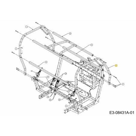 TELAIO ASM OPS RH 607-04196C-S ORIGINALE MTD | Newgardenstore.eu
