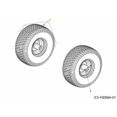 JANTE COMPLÈTE 15X6-6 634-05214 ORIGINALE MTD