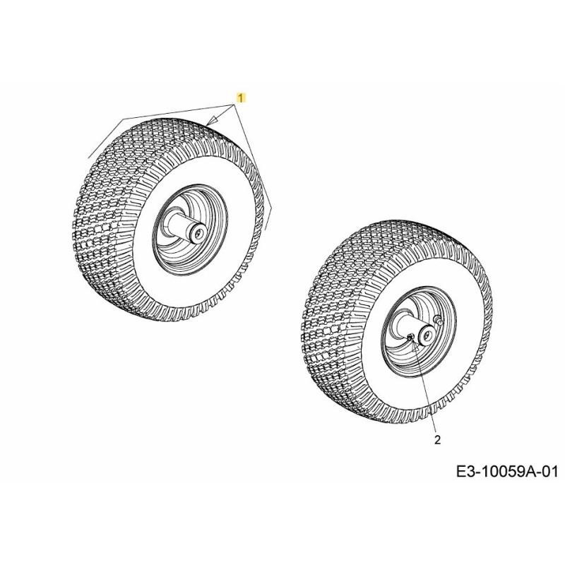 JANTE COMPLÈTE 15X6-6 634-05214 ORIGINALE MTD