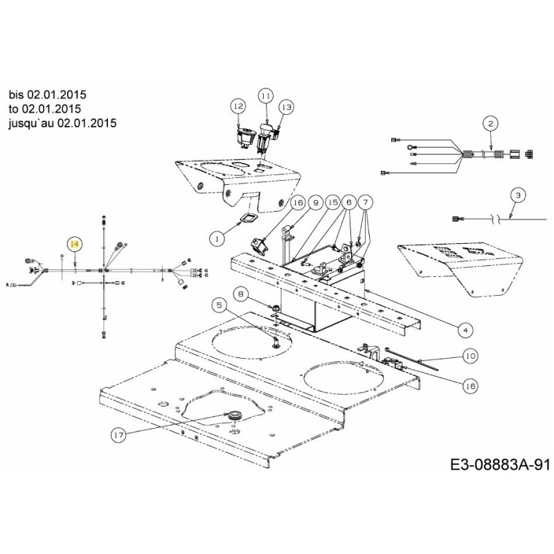 FAISCEAU DE CÂBLES 725-06155 ORIGINAL MTD