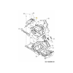 CUBIERTA DEFLECTOR TRASERO EMPUJE 53CM 731-25153 ORIGINAL MTD