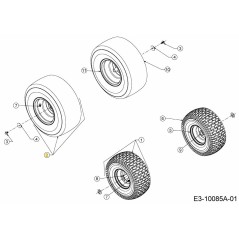 WHL:COMPL:18X8.5X8:TURF SVR 634-05302-CB ORIGINAL MTD | Newgardenstore.eu