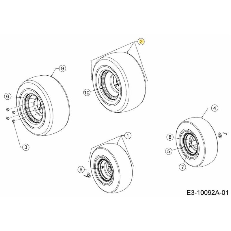 WHL COMPL 18X8.5X8 MT 634-05342-CB ORIGINALE MTD