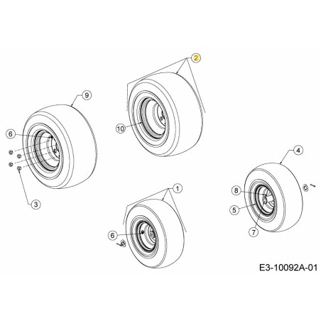 WHL COMPL 18X8.5X8 MT 634-05342-CB ORIGINALE MTD | Newgardenstore.eu