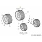 Radsatz 18x9,5-8 SQ SH 634-04641-OG Original Montiert