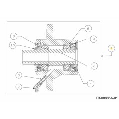 PULEGGIA ASM DEL FUSELLO 618-05132 ORIGINALE MTD