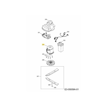 46V 3-Phasen-Motor, Rasenmäher: 1139041 ORIGINAL MTD | Newgardenstore.eu