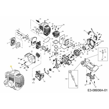 MOTEUR CPL. 092.63.610 MTD D'ORIGINE | Newgardenstore.eu