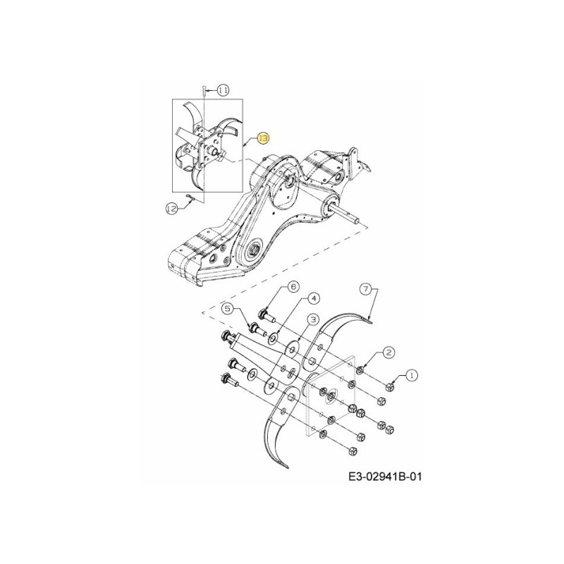 GRUPPO DENTI 784-0205A ORIGINALE MTD