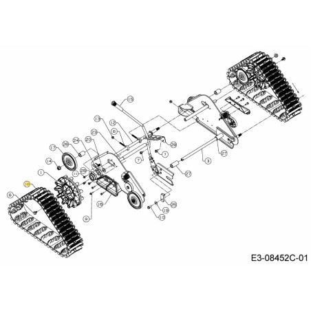 BINARIO 61MM X 22 PASSI 735-05029A ORIGINALE MTD | Newgardenstore.eu