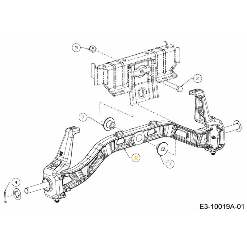 Achse: Kugelgelenk: Guss 719-05069A Original MTD Achse: Kugelgelenk: Guss 719-05069A Original MTD