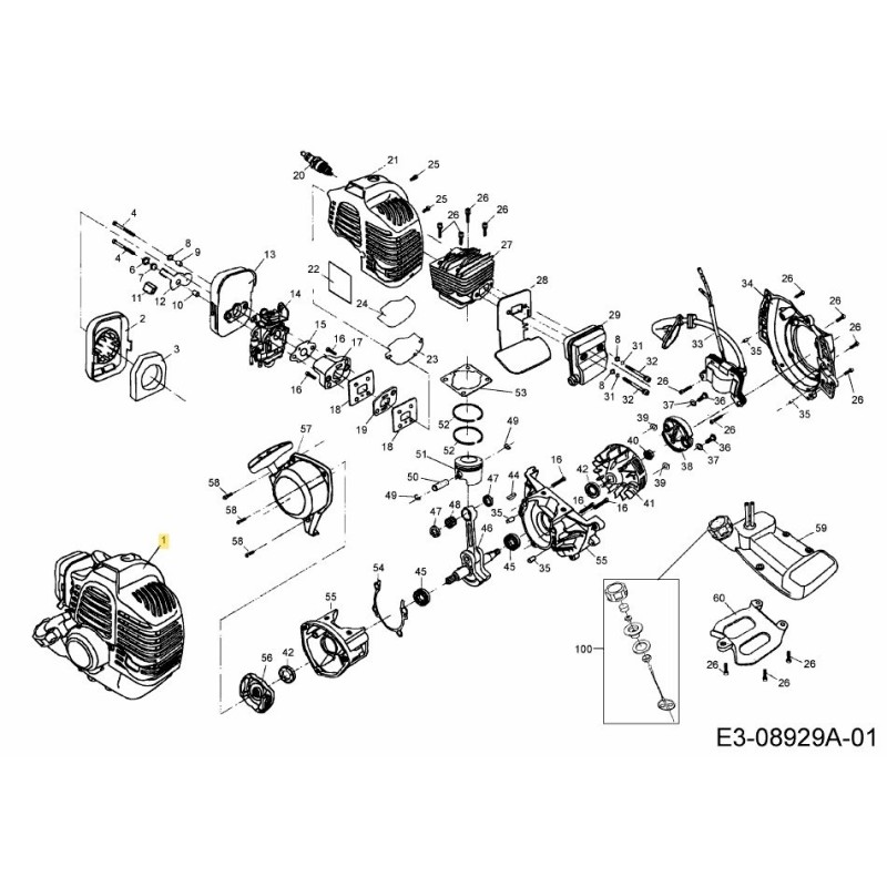 MOTEUR COMPLET 092.63.557 D'ORIGINE MTD