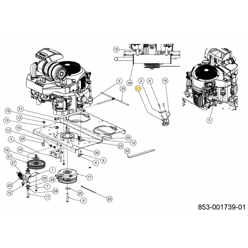 THROTTLE LEVER 725-07443 ORIGINAL MTD