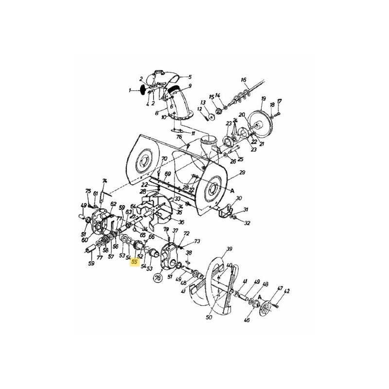 GEAR-WORM-LH DBL THD 717-1425 ORIGINAL MTD GEAR-WORM-LH DBL THD 717-1425 ORIGINAL MTD