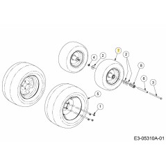 WHEEL FRONT ASSY. 16X6.50-8 02003396 ORIGINAL MTD | Newgardenstore.eu