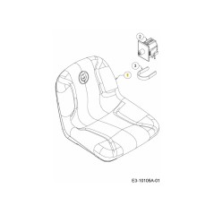 Sitz: Hohe Rückenlehne: Wolf mit OPS 757-05078 Original MTD | Newgardenstore.eu