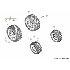 WHL COMPL 20.0x8.0 634-0104-637 ORIGINALE MTD | Newgardenstore.eu