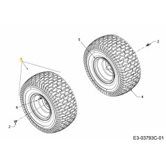 WHL COMPL 20.0x8.0x8.0 SQ SH 634-0104-CB ORIGINALE MTD | Newgardenstore.eu