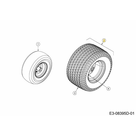 WHEEL CPL. 20X12-10 634-05944 ORIGINAL MTD | Newgardenstore.eu