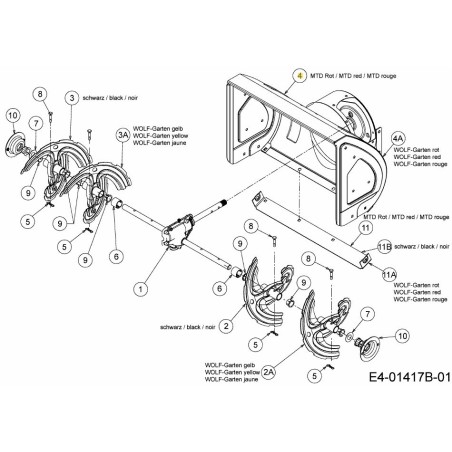 AUGER HOUSING 684-04166A-R ORIGINAL MTD | Newgardenstore.eu