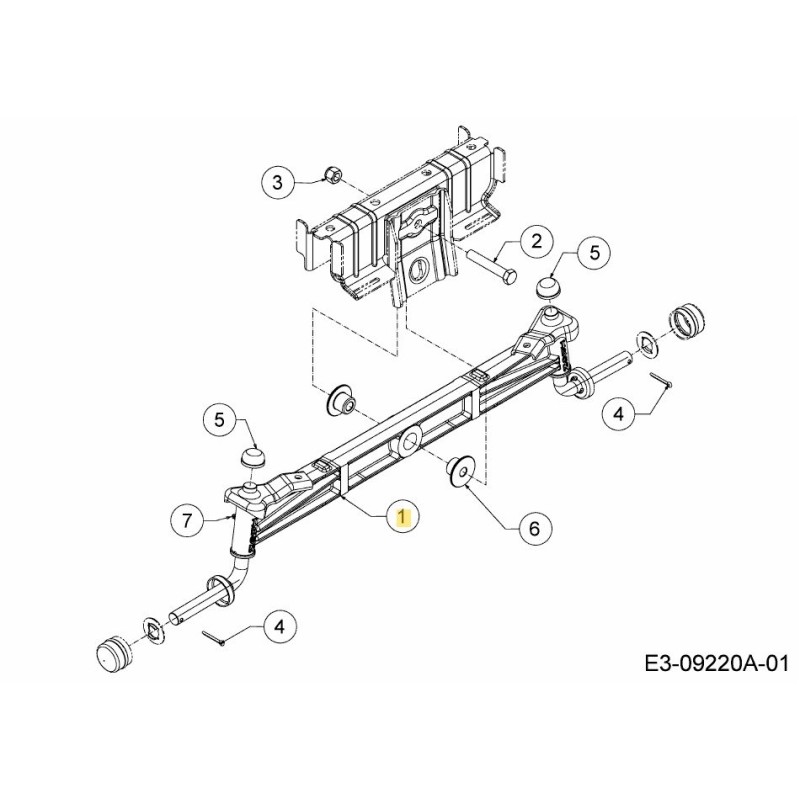AXLE ASM:FRT 683-05145 ORIGINAL MTD AXLE ASM:FRT 683-05145 ORIGINAL MTD