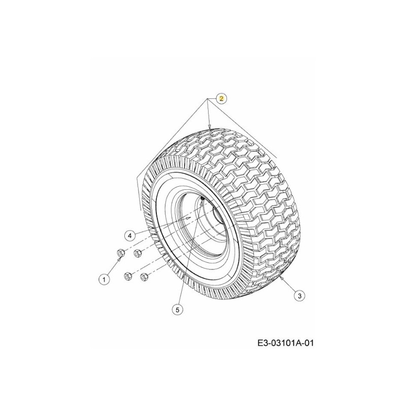 Komplettrad 20x8x8 634-04239 Original MTD