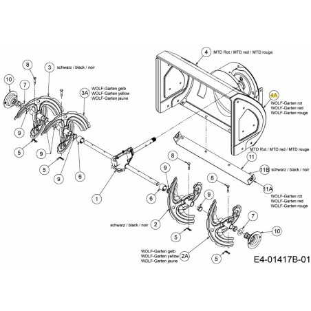ALLOGGIAMENTO DELLA COCLEA 684-04166AWR ORIGINALE MTD | Newgardenstore.eu
