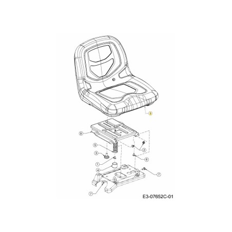 SEAT HIGH BACK 757-05233 ORIGINAL MTD | Newgardenstore.eu