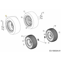 RUEDA: COMPLETA: 22 X 9,5 X 12: CUADRADA SH 634-04698-CB ORIGINAL MTD