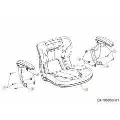 Sitz mit hoher Rückenlehne 757-05967 ORIGINAL MTD | Newgardenstore.eu