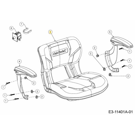 ASIENTO:HI:CUB:OPS Y BRAZO OPT 757-05009C ORIGINAL MTD | Newgardenstore.eu