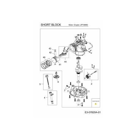 BLOCCO CORTO. 751-10857C ORIGINALE MTD | Newgardenstore.eu