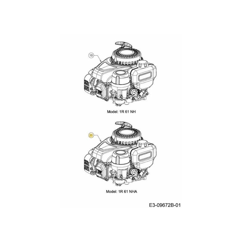MOTEUR : ZS : 132 cm3 : SNGL : OHV 752Z1R61NHA ORIGINAL MTD
