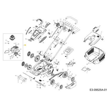 MOTEUR ÉLECTRIQUE COMPLET. 092.64.547 ORIGINAL MTD | Newgardenstore.eu