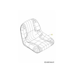 Sitz: Hohe Rückenlehne: Schwarz 757-04086 Original MTD | Newgardenstore.eu