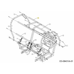 TELAIO ASM OPS TETTO 607-04197637 ORIGINALE MTD | Newgardenstore.eu