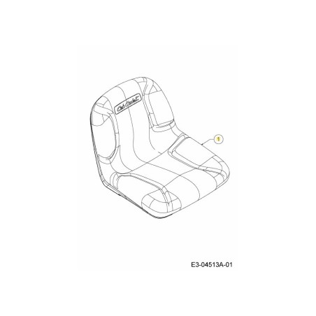 SEDILE SCHIENALE ALTO CUB con OPS 757-04091 ORIGINALE MTD | Newgardenstore.eu