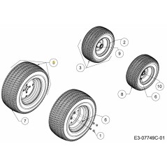WHEEL CPL. 23X10.5X12 634-05162 ORIGINAL MTD | Newgardenstore.eu