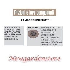 LAMBORGHINI 15440 Agile Cross Prix 280x172x3,5 tractor central clutch disc | Newgardenstore.eu
