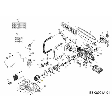MOTOR ELÉCTRICO 36V 1100W 624-05034 ORIGINAL MTD | Newgardenstore.eu
