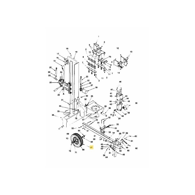 ROUE COMPLÈTE GRISE 634-0186 ORIGINALE MTD