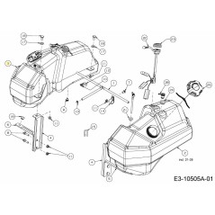 Kraftstofftank-Baugruppe 7,25 Gallonen links 651-05584 Original MTD