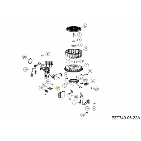 MÓDULO ECU KH-010270 ORIGINAL MTD | Newgardenstore.eu