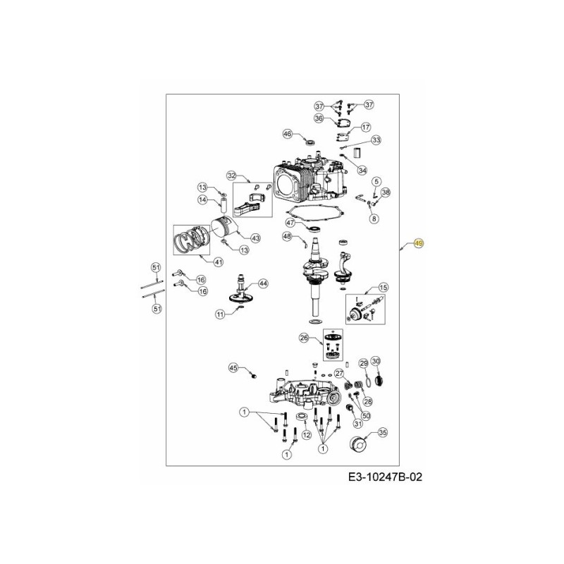 SHORT BLOCK 751-14707 ORIGINAL MTD
