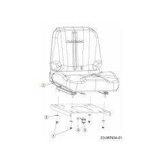 Sitz mit Gleitschienen 757-05091A Original MTD | Newgardenstore.eu