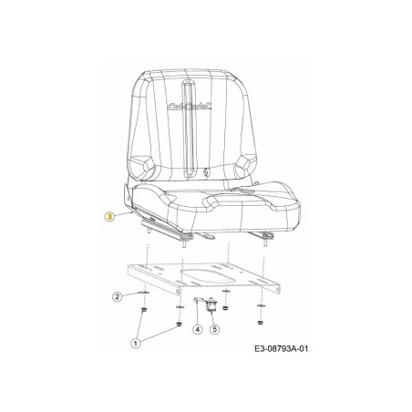 SIÈGE AVEC GLISSIÈRES 757-05091A ORIGINAL MTD | Newgardenstore.eu
