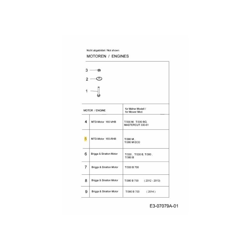 MOTORE 179 CC OHV 752Z165-RHB ORIGINALE MTD
