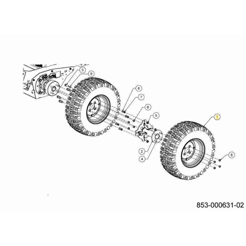Radsatz 25x9-12 Kenda 634-05605 Original MTD